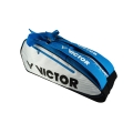 Victor Racketbag Doublethermobag 9114B (Schlägertasche, 2 Hauptfächer, Schuhfach) 2024 weiss/blau